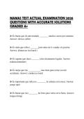 MAMAS TEST ACTUAL EXAMINATION 2026 QUESTIONS WITH ACCURATE SOLUTIONS GRADED A&plus;