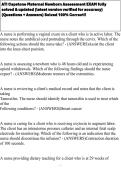 ATI Capstone Maternal Newborn Assessment EXAM fully solved & updated &lpar;latest version verified for accuracy&rpar; &lpar;Questions &plus; Answers&rpar; Solved 100&percnt; Correct&excl;&excl;