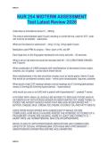 NUR 254 MIDTERM ASSESSMENT  Test Latest Review 2026 