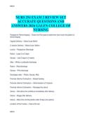 NURS 254 EXAM 2 REVIEW SET  ACCURATE QUESTIONS AND  ANSWERS 2026 GALEN COLLEGE OF  NURSING 