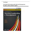 Test Bank For Essentials of Nursing Leadership and Management 8th Edition By Sally A&period; Weiss&comma; Ruth M&period; Tappen&vert; Latest Update