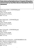 Relias Advanced Dysrhythmia Exam A Complete 55 Questions Answered step-by-step Relias Advanced Dysrhythmia Clinical Assessment