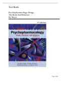 Test Bank For Psychopharmacology&colon; Drugs&comma; The Brain And Behavior 4th Edition By Meyer&vert; Complete Guide A&plus;