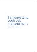 Logistiek samenvatting
