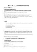 WGU D674 Task 1&colon; C3 Framework Lesson Plan &vert; Passed on First Attempt &vert; Latest Update with Complete Solution