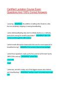 Certified Lactation Course Exam Questions And 100&percnt; Correct Answers