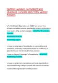 Certified Lactation Consultant Exam Questions Complete With 100&percnt; Verified Answers