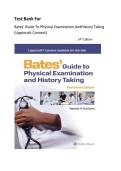 Test Bank For Bates' Guide To Physical Examination and History Taking 14th Edition by Rainier P&period; Soriano&vert; Latest Edition