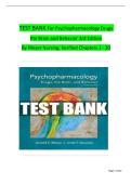 TEST BANK For Psychopharmacology&colon; Drugs&comma; the Brain&comma; and Behavior&comma; 3rd Edition By Meyer Nursing&comma;All Chapters 1 to 20 complete Verified editon