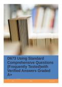 WGU D673 Comprehensive Questions &lpar;Frequently Tested&rpar;with Verified Answers Graded A  Package Deal