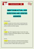 QMHP EXAM ACTUAL 2026 QUESTIONS AND VERIFIED ANSWERS