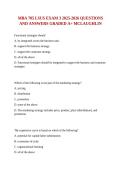 MBA 705 LSUS EXAM 3 2025-2026 QUESTIONS AND ANSWERS GRADED A&plus; MCLAUGHLIN
