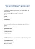 MBA 705 LSUS EXAM 2 2025-2026 QUESTIONS AND ANSWERS GRADED A&plus; MCLAUGHLIN