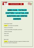 ABMDI EXAM - TEXTBOOK CHAPTERS 7 & 8 ACTUAL 2026 QUESTIONS AND VERIFIED ANSWERS