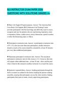 BLS INSTRUCTOR EXAM PAPER 2026 QUESTIONS WITH SOLUTIONS GRADED A&plus;