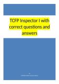 TCFP Inspector I and correct questions with answers