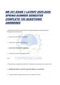 NR 341 EXAM 1 LATEST 2025-2026  SPRING-SUMMER SEMESTER  COMPLETE 100 QUESTIONS  ANSWERED