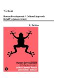 Test Bank For Human Development&colon; A Cultural Approach 3rd Edition by Jeffrey Jensen Arnett&comma; NEWEST VERSION