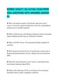 BOEING QUALITY QA ACTUAL EXAM PAPER 2026 QUESTIONS WITH ANSWERS GRADED A&plus;