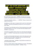 CUSP T&D EXAM QUESTIONS AND CORRECT ANSWERS&vert;&vert;100&percnt; GUARANTEED PASS&vert;&vert;A&plus; GRADED&vert;&vert;UPDATED 2026&sol;2027 SYLLABUS&vert;&vert;<<LATEST VERSION>>