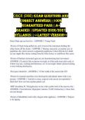 OSCE &lpar;DSE&rpar; EXAM QUESTIONS AND CORRECT ANSWERS&vert;&vert;100&percnt; GUARANTEED PASS&vert;&vert;A&plus; GRADED&vert;&vert;UPDATED 2026&sol;2027 SYLLABUS&vert;&vert;<<LATEST VERSION>>