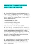 BURNS ACTUAL EXAMINATION TEST 2026 SOLVED QUESTIONS GRADED A&plus;