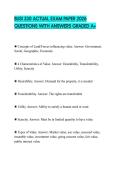 BUSI 330 ACTUAL EXAM PAPER 2026 QUESTIONS WITH ANSWERS GRADED A&plus;