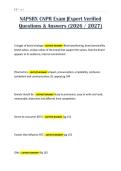 NAPSRX CNPR Exam &vert;Expert Verified Questions & Answers &lpar;2026 &sol; 2027&rpar;