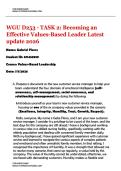 WGU D253 - TASK 2&colon; Becoming an Effective Values-Based Leader Latest update 2026