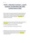 PLATO &sol; Edmentum Economics &ndash; End Of Semester Test Questions And 100&percnt; Verified Answers 2026