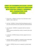CHEM 120-CHAMBERLAIN EXAM 2 STUDY  GUIDE 2026&sol;2027 COMPLETE QUESTIONS  WITH VERIFIED CORRECT ANSWERS &vert;&vert;  100&percnt; GUARANTEED PASS  <NEWEST VERSION> 