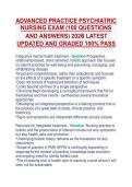 Advanced Practice Psychiatric Nursing Exam 2026 &vert; 100 Questions and Answers &vert; Complete Exam Material