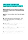 CAIB 4 ACTUAL EXAM PAPER 2026 QUESTIONS WITH SOLUTIONS GRADED A&plus;