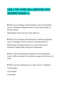 CAIB 4 TEST PAPER 2026 QUESTIONS WITH ANSWERS GRADED A&plus;