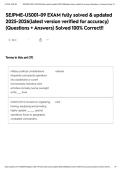 SEJPME-US001-09 EXAM fully solved & updated 2025-2026&lpar;latest version verified for accuracy&rpar; &lpar;Questions &plus; Answers&rpar; Solved 100&percnt; Correct&excl;&excl;