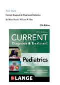Test Bank For CURRENT Diagnosis & Treatment Pediatrics&comma; 27th Edition &lpar;Current Pediatric Diagnosis & Treatment&rpar; by Maya Bunik&vert;&vert;Latest Edition