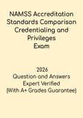 NAMSS Credentialing & Privileging Standards Comparison 2026 &ndash; CPMSM&sol;CPCS Exam Study Guide PDF