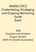 NAMSS CPCS Credentialing&comma; Privileging & Ongoing Monitoring Guide &ndash; Certification Study PDF