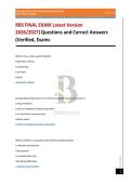 RBS FINAL EXAM Latest Version 2026&sol;2027&vert;Questions and Correct Answers &lpar;Verified&comma; Exams