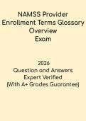 NAMSS Provider Enrollment Terms Glossary &ndash; CPES&sol;CPCS Certification Quick Reference PDF