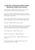 UCSB&colon; SOC 122 Final Exam &lpar;2026&rpar; Complete Questions & Verified Correct Answers