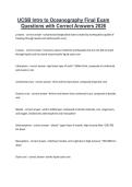 UCSB Intro to Oceanography Final Exam Questions with Correct Answers 2026