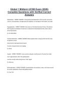 Global 1 Midterm UCSB Exam &lpar;2026&rpar; Complete Questions with Verified Correct Answers