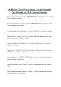 UCSB MCDB 1B Final Exam &lpar;2026&rpar; Complete Questions & Verified Correct Answers