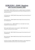UCSB ECON 1 - EXAM 1 Questions with Correct Answers 2026