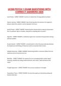 UCSB PSYCH 1 EXAM QUESTIONS WITH CORRECT ANSWERS 2026