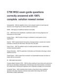 C790 WGU exam guide questions correctly answered with 100&percnt; complete  solution newest review