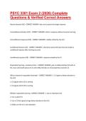 PSYC 3301 Exam 2 &lpar;2026&rpar; Complete Questions & Verified Correct Answers