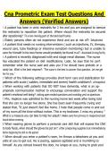 CNA PROMETRIC EXAM TEST QUESTIONS AND ANSWERS 