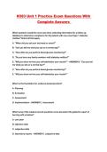 N383 Unit 1 Practice Exam Questions With Complete Answers 